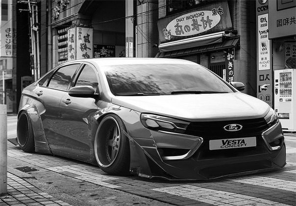 Фото занижения Лады Весты