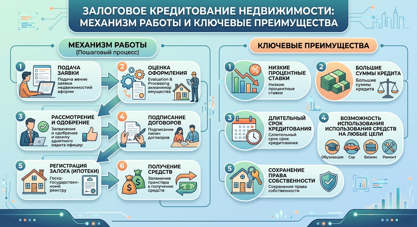 Залоговое кредитование недвижимости: механизм работы и ключевые преимущества