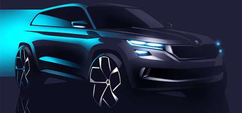 Паркетник Skoda VisionS рассекречен в дизайне