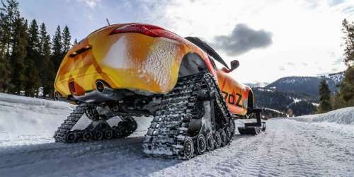 Nissan представил родстер 370Zki на гусеницах и лыжах