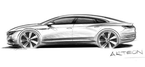 Появился первый рисунок Volkswagen Arteon